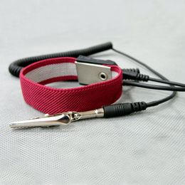 Antiestática Pulseira Esd Banda de descarga aterramento evitar choque estático Azul