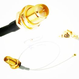 Freeshipping 200pcs/lot RF Pigtail RP-SMA Female Jack(Plug Pin) bulkhead to u.FL/IPX cable 1.13mm 20cm cable