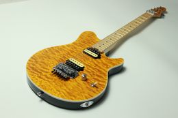 Rare Music man Ernie Ball Axis electric guitar yellow burst grade quilted maple top rose bridge guitars