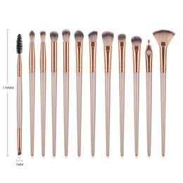 12pcs Foundation Makeup Eye Make Up Brushes 3 Colors Eyeshadow Brush Set pinceaux à maquillage Fast Shipping