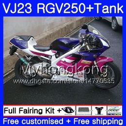 Corpo + Tanque Para SUZUKI VJ23 RGV-250 quadro rosa azul 1988 1994 1995 1996 1997 1998 309HM.39 RGV250 VJ21 VJ 22 RGV 250 88 94 95 96 97 98 Carenagem