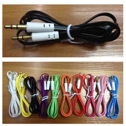 Noodle audio aux cables 3.5mm Auxillary Music Car Male To Male Extension Cord Stereo For Mp3 Player smartphone sumsung