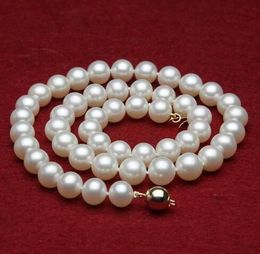 Elegant Charm 9-10mm White Freshwater Pearl Necklace 18