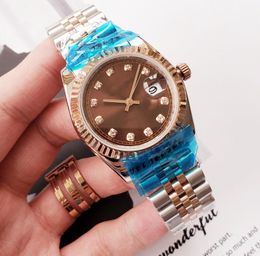 Wholesale Silver-Gold Women Watch 36mm No Fade Stainless Steel Women Watches Automatic Movement Mechnical Sweep Diamond Dial Clock