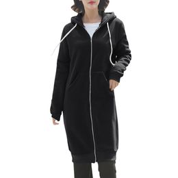 knee length hoodie sweatshirt