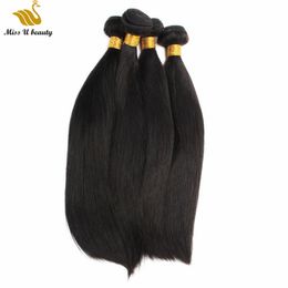Brazilian Hair Bundle Indian Human Hair Bundles Peruvian Malaysian Straight Hair Weaves 10-30inch 3 Bundles