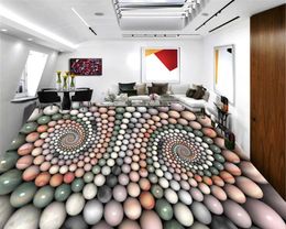 3d Wallpaper for Floor Marble Colour Ball Flower Living Room Bedroom 3D Floor Interior Mural Wallpaper