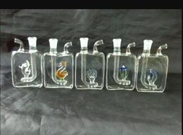 Flat glass box Hookah   , Wholesale Glass Bongs Accessories, Glass Water Pipe Smoking, Free Shipping