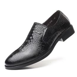 Brand Men Wedding Oxford Leather Shoes Formal Crocodile Business Men's Shoes Men Loafers Flats