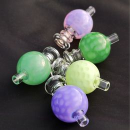 Ball Shape Heady Glass Carb Cap Dome Carbcaps Smoking Accessories Colored Tops For Quartz Banger Nails Water Pipe Bong Dab Rigs