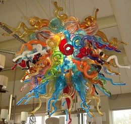 Tiffany Chandelier Lamp Energy Saving Light Source New Products CE UL Led Lights Style Hand Blown Glass Art Chandelier Light