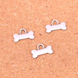 140pcs Charms dog bone Antique Silver Plated Pendants Making DIY Handmade Tibetan Silver Jewelry 16*10mm