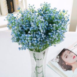 Wholesale-9Pcs Baby Breath Artificial Flowers Plant Gypsophila Fake Silk Artificial Flowers for Home Wedding Decoration Accessories9Pcs Baby