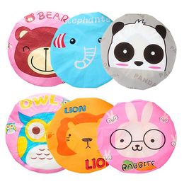 Cartoon Animal Baby Shower Cap Kids Hair Cap PVC Reusable Hair Bonnet Sauna Bathroom Products Waterproof Shower Cap for Women