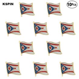 U.S.A Ohio State Lapel Pin Flag badge Brooch Pins Badges 10Pcs a Lot