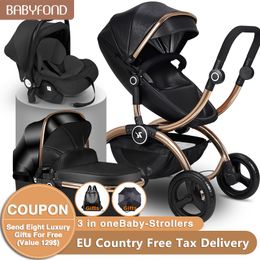 2019 4 in 1 Baby stroller two-way lightweight high landscape baby stroller European royal