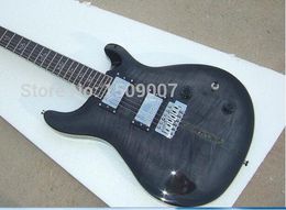 Black ash flame top custom 24 handmade electric guitar, High quality