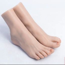 High quality real Female sexy doll Foot mannequin Vascular Silicone Photography Silk Stockings Jewellery Model soft Silica gel 2PC/lot C726