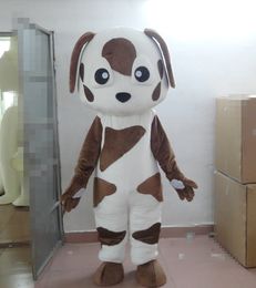 Professional custom White Spot dog Mascot Costume Cartoon Pug Puppies Character Clothes Christmas Halloween Party Fancy Dress