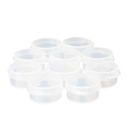 Cosmetic Button Jar 5g Clear Plastic Button Box Mini Q Box Small Pot Leak Proof Cream Empty Makeup Container Sample Jars with Attached Lids