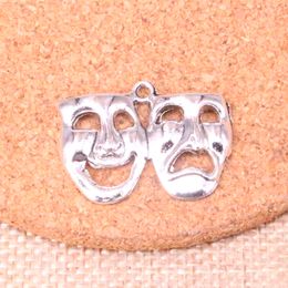 39pcs Charms comedy tragedy masks 31*23mm Antique Making pendant fit,Vintage Tibetan Silver,DIY Handmade Jewelry