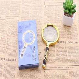 10 magnifying glass Canada - Magnifying glass HD 10 times old man reading handheld jewelry jade identification 80mm dragon handle magnifying glass