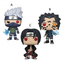 Brinquedos Funko Pop Naruto Funko Pop Muchiha Sasuke Itachi Hatake Kakashi Pvc Bonecas Brinquedos Mobiliário Artigos Presentes B1