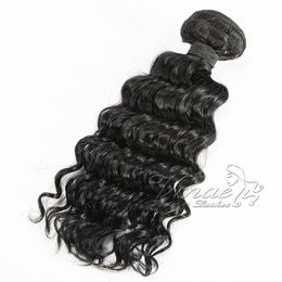 100% Top Quality Brazilian Unprocessed Virgin Remy Human Hair Natural Color 10A Bundles Deep Wave Human Hair Weaves