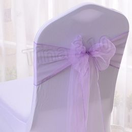 13style 17*210CM Organza Chair Cover Sashes Silk ribbon Bow Covers Wedding Wedding decorations Home TextilesT2I5655