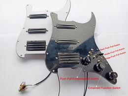 Rare Multifunction Guitar Pickups Pickguard Grey Pearl Tortoise Shell SSH Dual Track Pickup 20 tone switches Super Wiring Harness