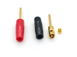 100 Gold Plated Speaker Wire Cable Pin Connectors Banana Plug