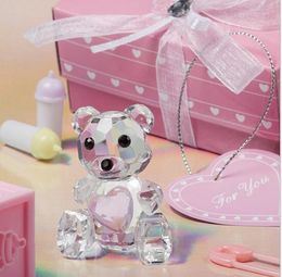 200pcs Crystal Teddy Bear Favours Baby Shower Party Gift Wedding Keepsakes Souvenirs Free Shipping By DHL