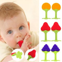 Fruit Shape Baby Teether Baby Teething Toys Food Grade Silicone Teether Baby Dental Care Strengthening Tooth Training