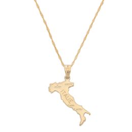 Map Of Italie Pendant Chain Italy Jewellery For Women Girl Gold Colour Jewellery Italia Map Jewellery