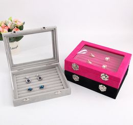 Jewellery Display Casket / Jewellery Storage Organiser Earrings Ring Box Case For Jewlery Gift Box Jewellery Box Free Shipping T190629