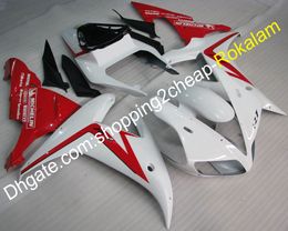 2002 2003 YZF1000 Motorbike Fit For Yamaha Fairings 02 03 YZFR1 YZF R1 Red White ABS Fairing Aftermarket Kit (Injection molding)