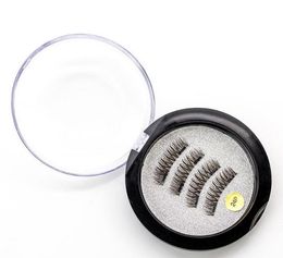 Brand New 2 Magnetic False Eyelashes Natural Long Fake Lashes Dual Magnets drop shipping Magnetic Lashes