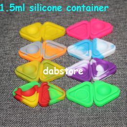 wholesale Triangle wax silicone container 100% Food-grade Silicone Nonstick Wax Containers 1.5ml silicone bong dab rig