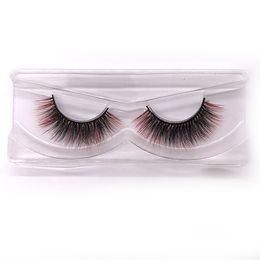 New color 3D luxury mink lashes wholesale natural long individual thick fluffy colorful false eyelashes Makeup Extension Tools CM12