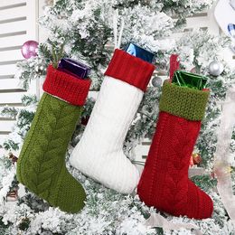 Christmas Stocking Kid Gift Bag Xmas Sock Candy Bag Christmas Tree Pendant Stocking Christmas Ornament Xmas Party Decoration DBC VT0626