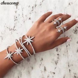 choucong Elegant Eey shape Promise Ring White Gold Filled Micro pave 5A cz Evening Party Wedding Band Rings For Women Jewelrychoucong Across