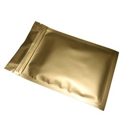 8x12CM, 100X Heat Sealable Aluminum Foil Mylar Flat Matte Gold Ziplock Package Bags For Storage Bag