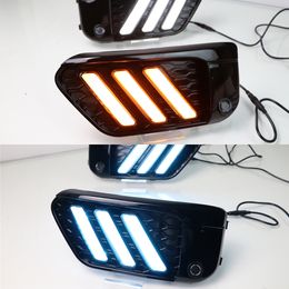 1 Pair LED DRL Daytime Running Light Daylights With Yellow Turn Signal and Blue night light for BMW X1 F48 F49 2016 2017 2018 2019