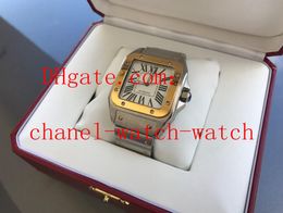 Top Quality 100 XL Auto Mens Automatic Movement Watch 18kt Yellow Gold & Steel W200728G Men's Wrist Watches including Box