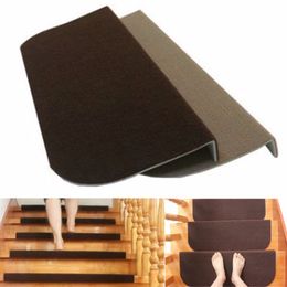 2021 Non-slip Adhesive Carpet Stair Treads Mats Mayitr Staircase Step Rug Protection Cover 2 Colours