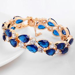 Wholesale- Colors Option Hot Selling Statement Mona Lisa Crystal Bracelets Bangles Women Gift Bridal Wedding Jewelry Party