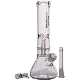 34cm Gravity Glass Bong Hookahs Beaker base Dab Rigs Downstem Perc Thick Glass Water Bongs Smoke Pipe with 18mm bowl
