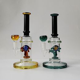 Dab Rig Thick Bong Showerhead Perc Straight Tube Glass Water Bongs Oil Rigs Heady Glass Water Pipe With Glass Bowl CS1223