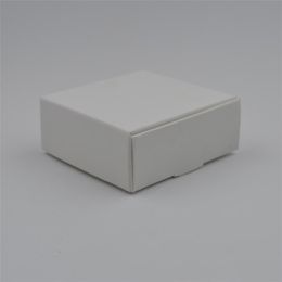 200Pcs Jewelry Box White Kraft Paper Box 4x4x2 cm Small Gift Packing DIY Handmade Soap Christmas Party Supplies XD230212932