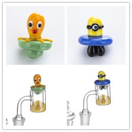 Glass Devilfish Minons UFO Carb Cap dome for glass bongs water pipes, dab oil rigs, 4MM Thermal P Quartz banger Nails